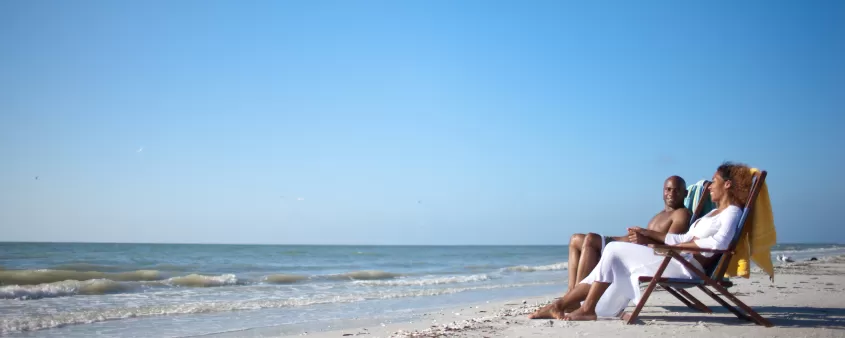 Couple relaxing on Sanibel Island